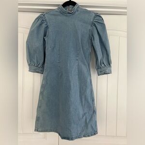 Brand new with tags form fitting denim Ganni dress!